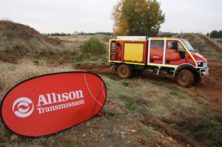 El camión de bomberos Lynx equipa una transmisión automática Allison.