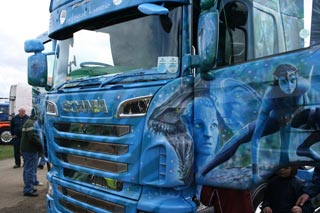 Avatar viaja en la cabina de este Scania.
