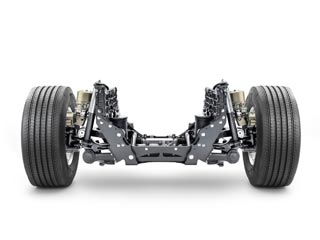 Sistema IFS de ruedas independientes para el eje delantero del Volvo FH.