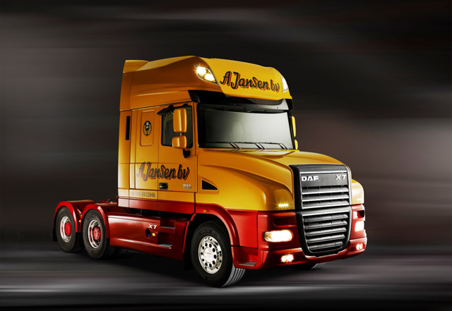 El nuevo DAF XT, camión emblemático en la flota de A Jansen BV.
