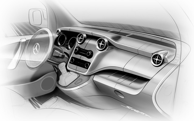 Puesto de conducción del Mercedes Benz Citan.