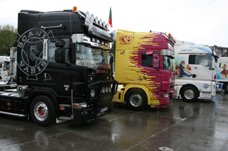 Entre los tuning y decorados dominan los Scania V8.