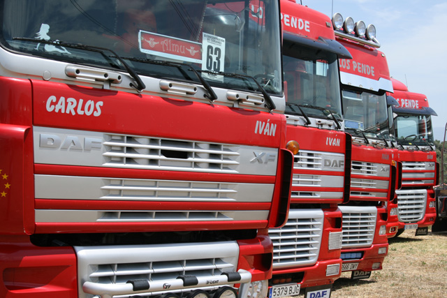 Los XF105 de DAF contaron con amplia representación en la concentración de Montehermoso.