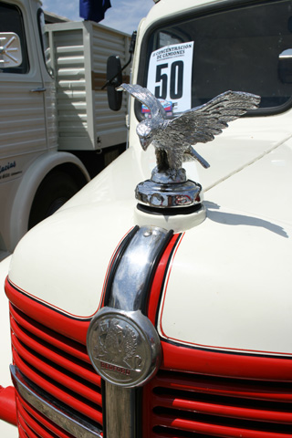Precioso detalle en el capot de un Bedford clásico.
