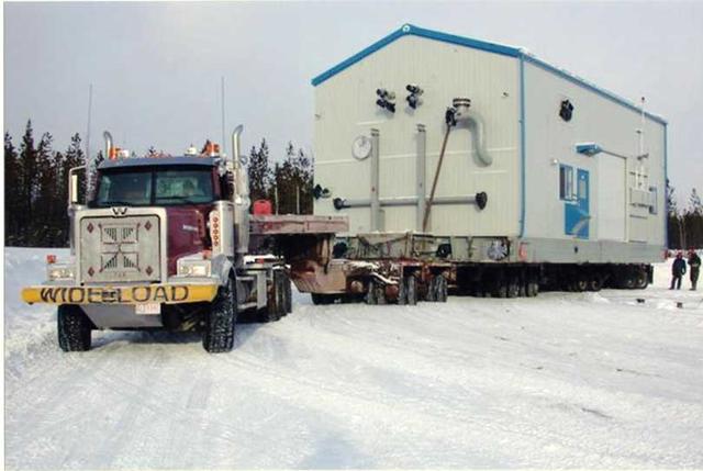 Como demuestra este Western Star canadiense los grandes cargamentos a veces desafían los rigores climáticos.