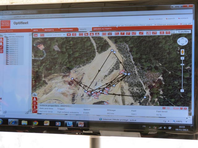 Todos los camiones Renault Trucks equipan de serie la terminal del sistema de seguimiento de flotas Optifleet.