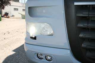 La limpieza de los faros es automática.