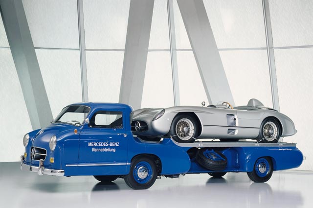 El Transporter para las Flechas de Plata, el camión ligero más veloz en 1955, alcanzaba los 170 km/h.