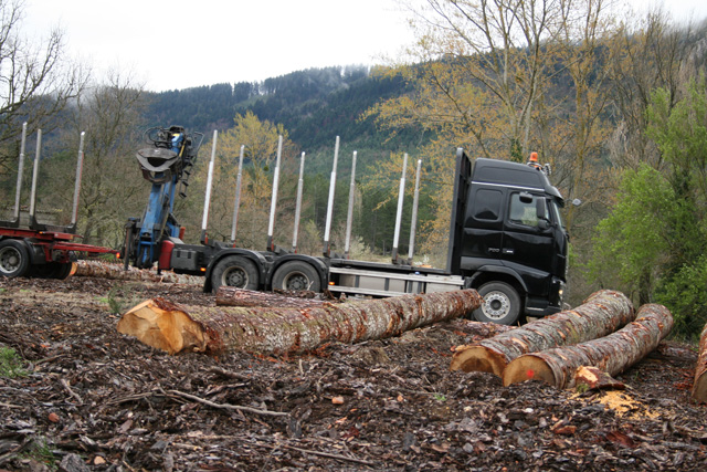 El Volvo FH 16 6X4 de 700 CV arrastra un remolque de otros tres ejes, como transporte especial puede alcanzar las 57 T.